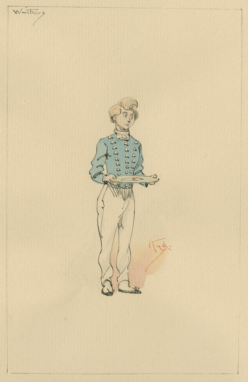 Cernelha, c.1920s (caneta e tinta com wc no papel) de Joseph Clayton Clarke