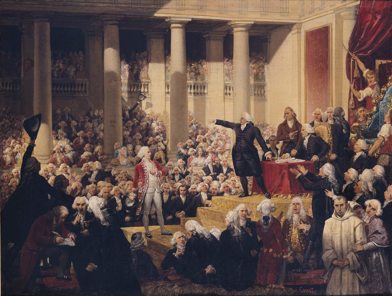 Mirabeau e Monsieur de Dreux-Breze na Assembléia de Deputes, 23 de junho de 1789 de Joseph Desire Court