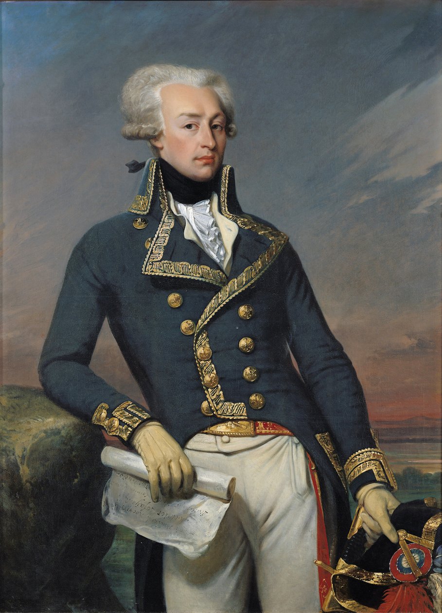 Retrato de Gilbert Motier (1757-1834), o Marquês de La Fayette como Tenente-General, 1791 de Joseph Desire Court