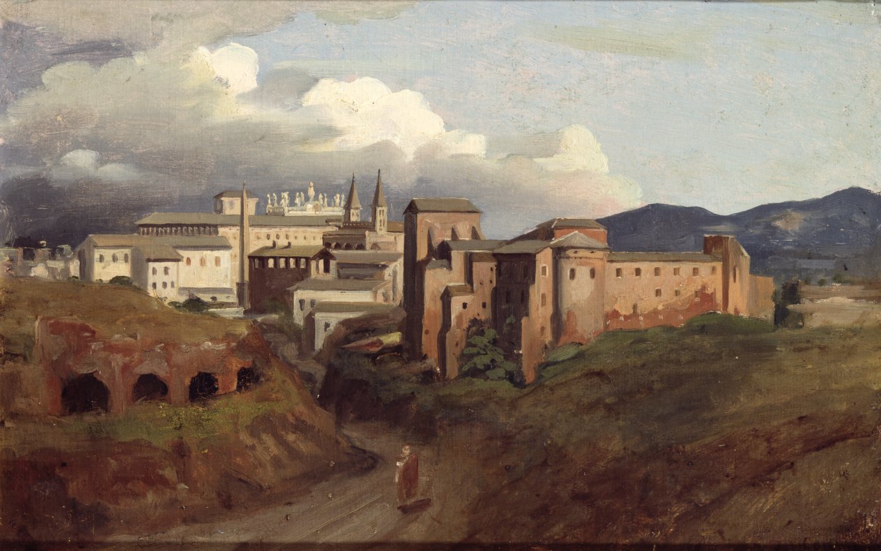 Vista de São João de Latrão, Roma, 1822 de Joseph Desire Court