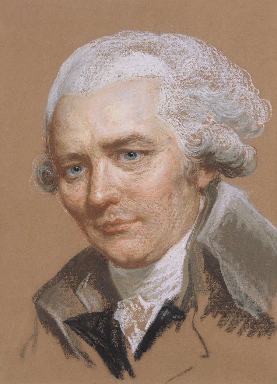 Retrato de Pierre Choderlos De Laclos (1741-1803), oficial e escritor francês (pastel e wc no papel) de Joseph Ducreux