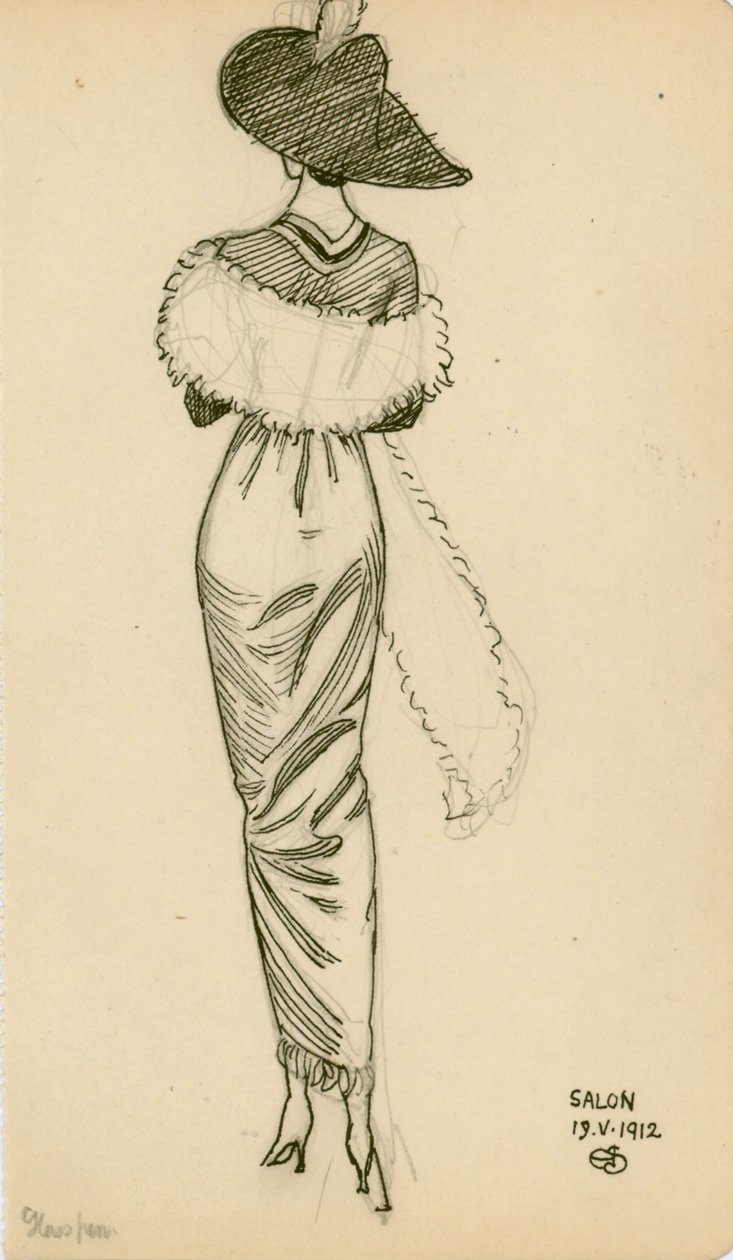 SALÃO, 19 de maio de 1912 (lápis, caneta e tinta no papel) de Joseph Edward Southall