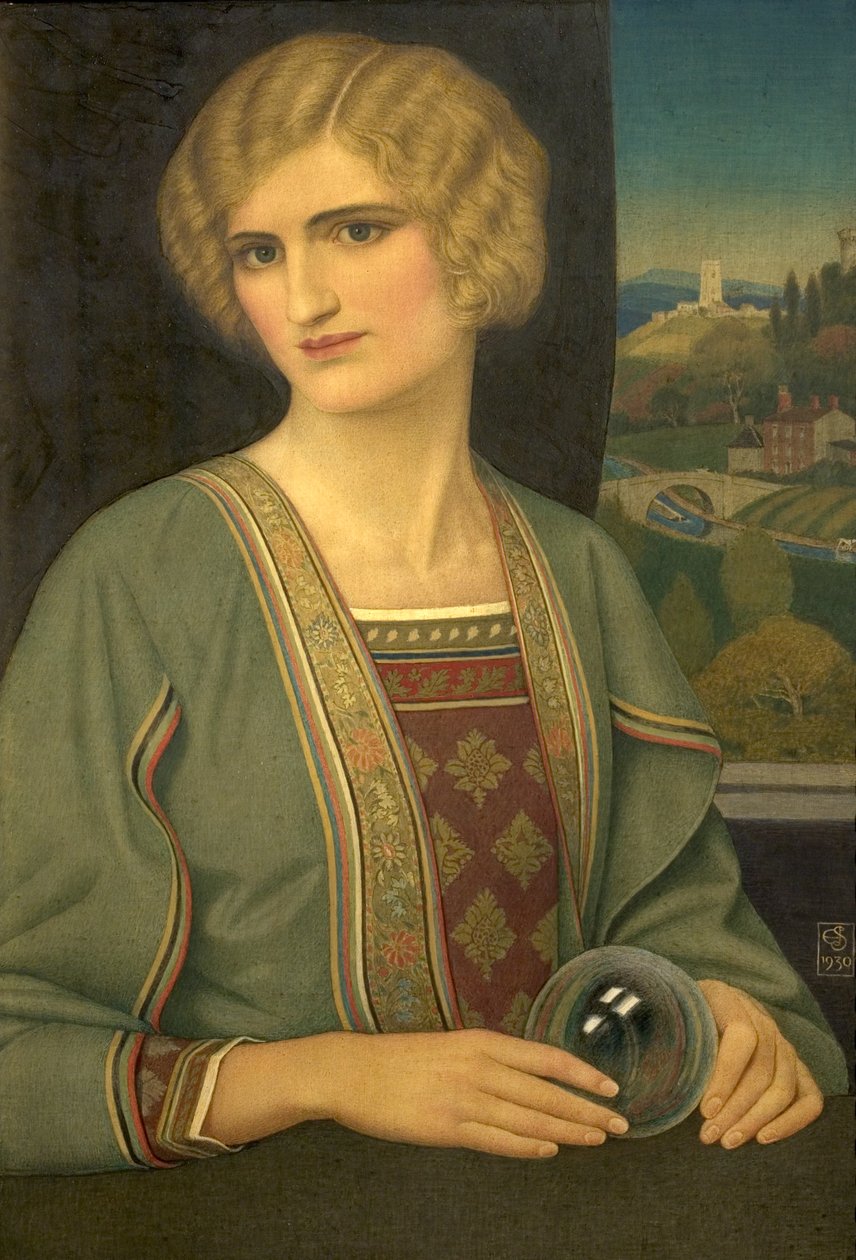 O cristal (tempera na seda) de Joseph Edward Southall