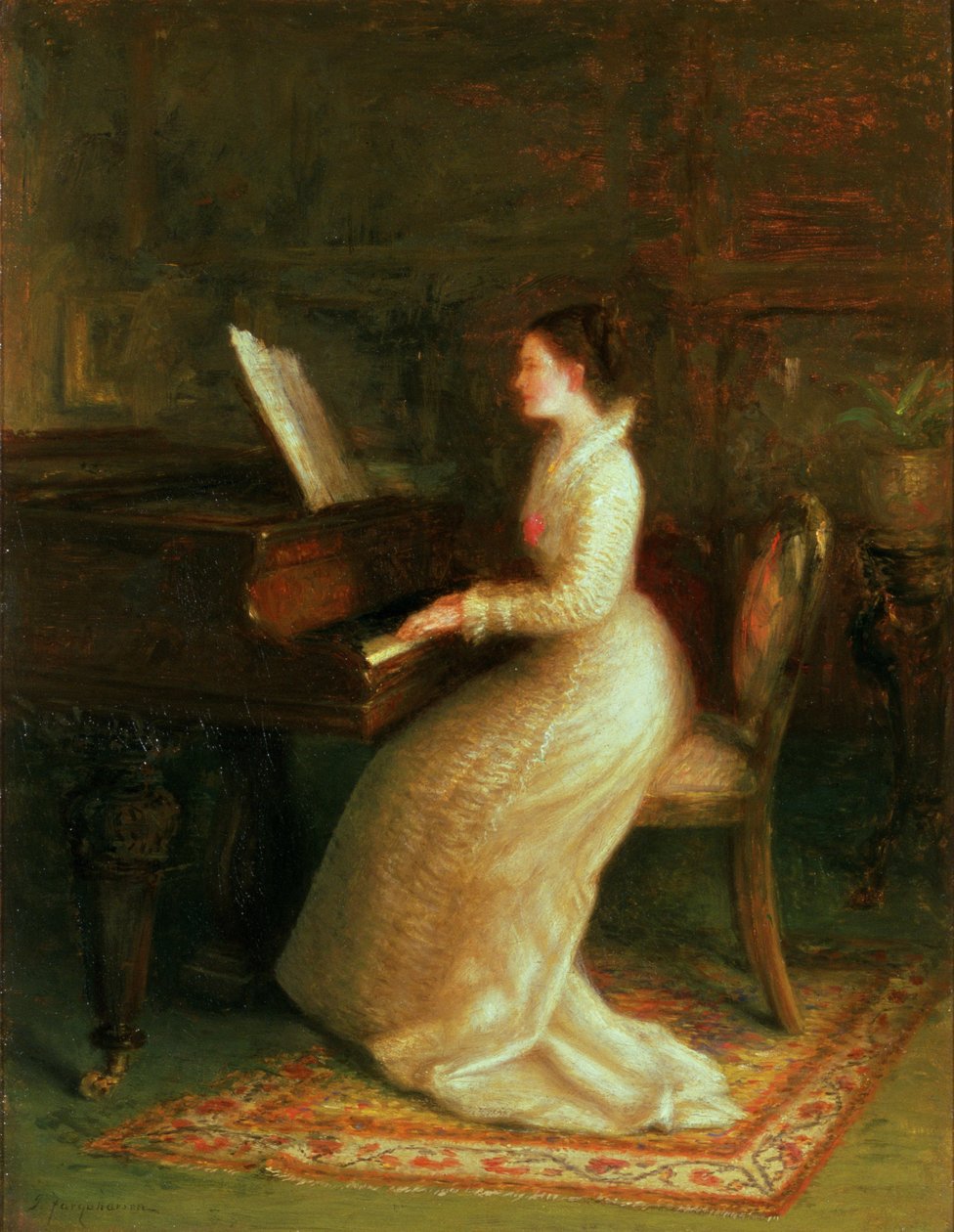 Senhora no piano de Joseph Farquharson