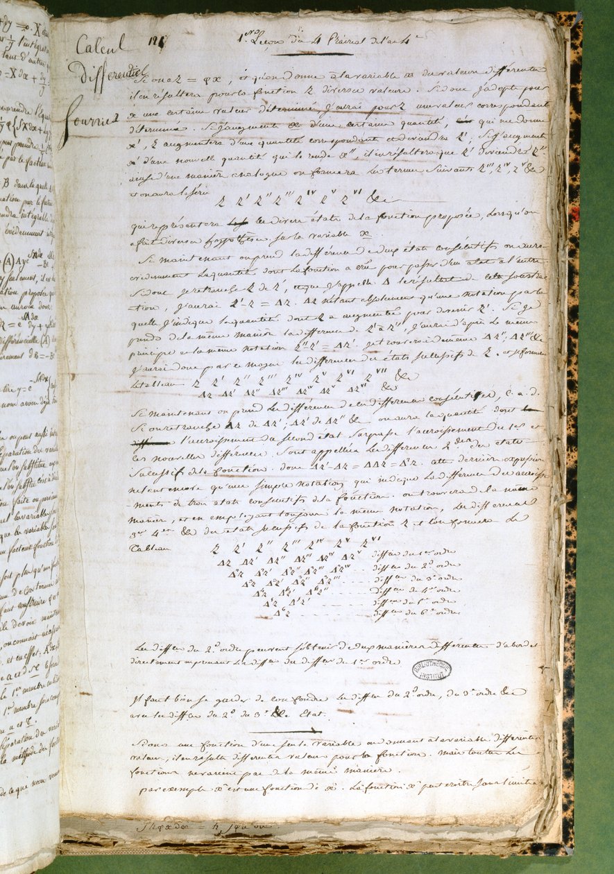 Ms 2044 Page de Cálculo Diferencial e Integral de Joseph Fourier