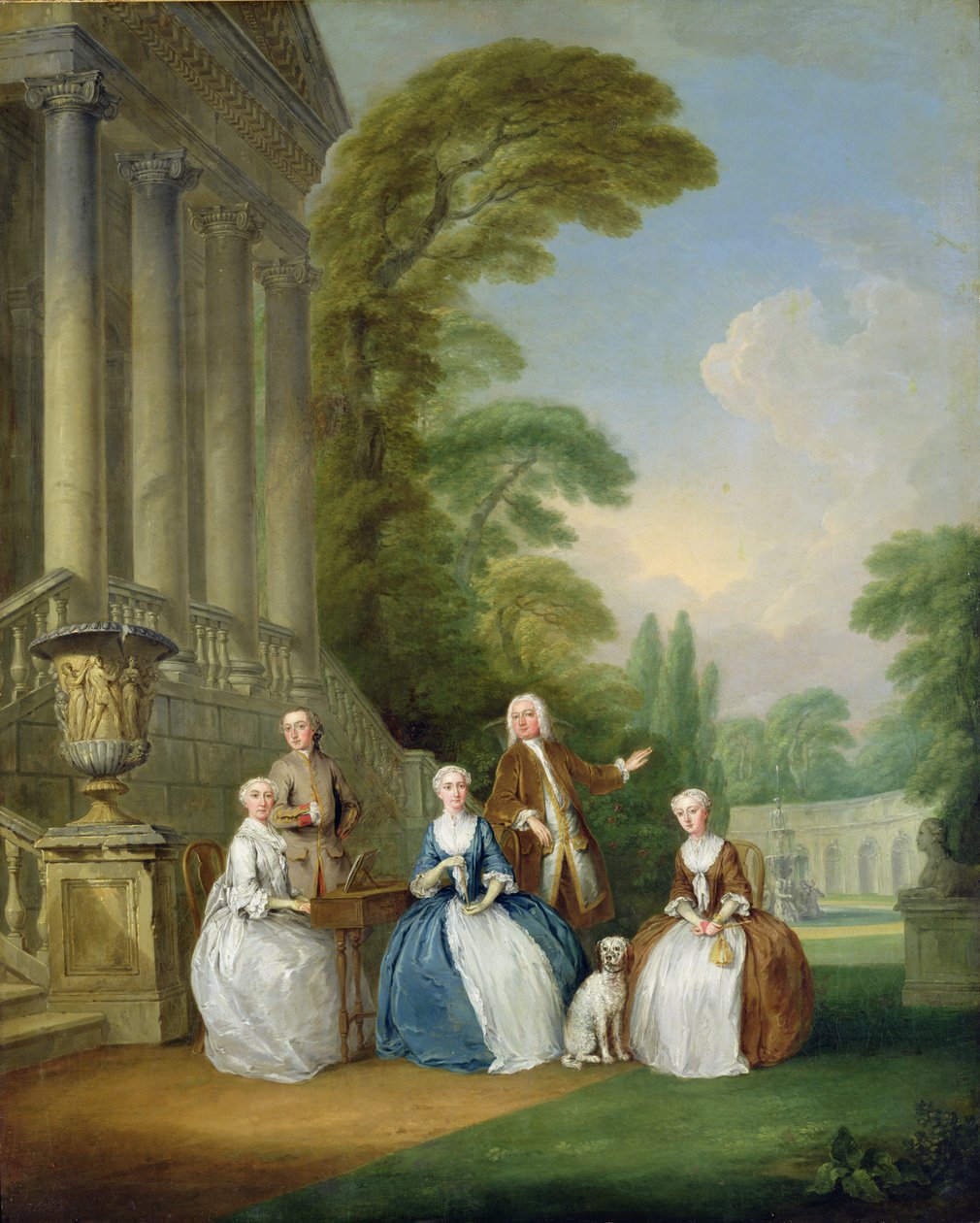 Retrato de uma família, 1740 de Joseph Francis Nollekens