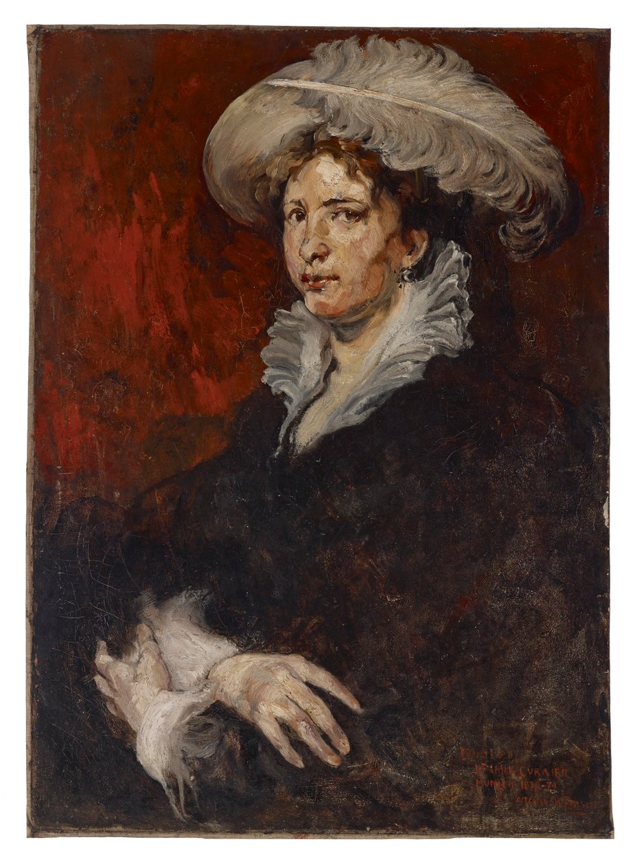Senhora com chapéu de plumas de Joseph Frank Currier