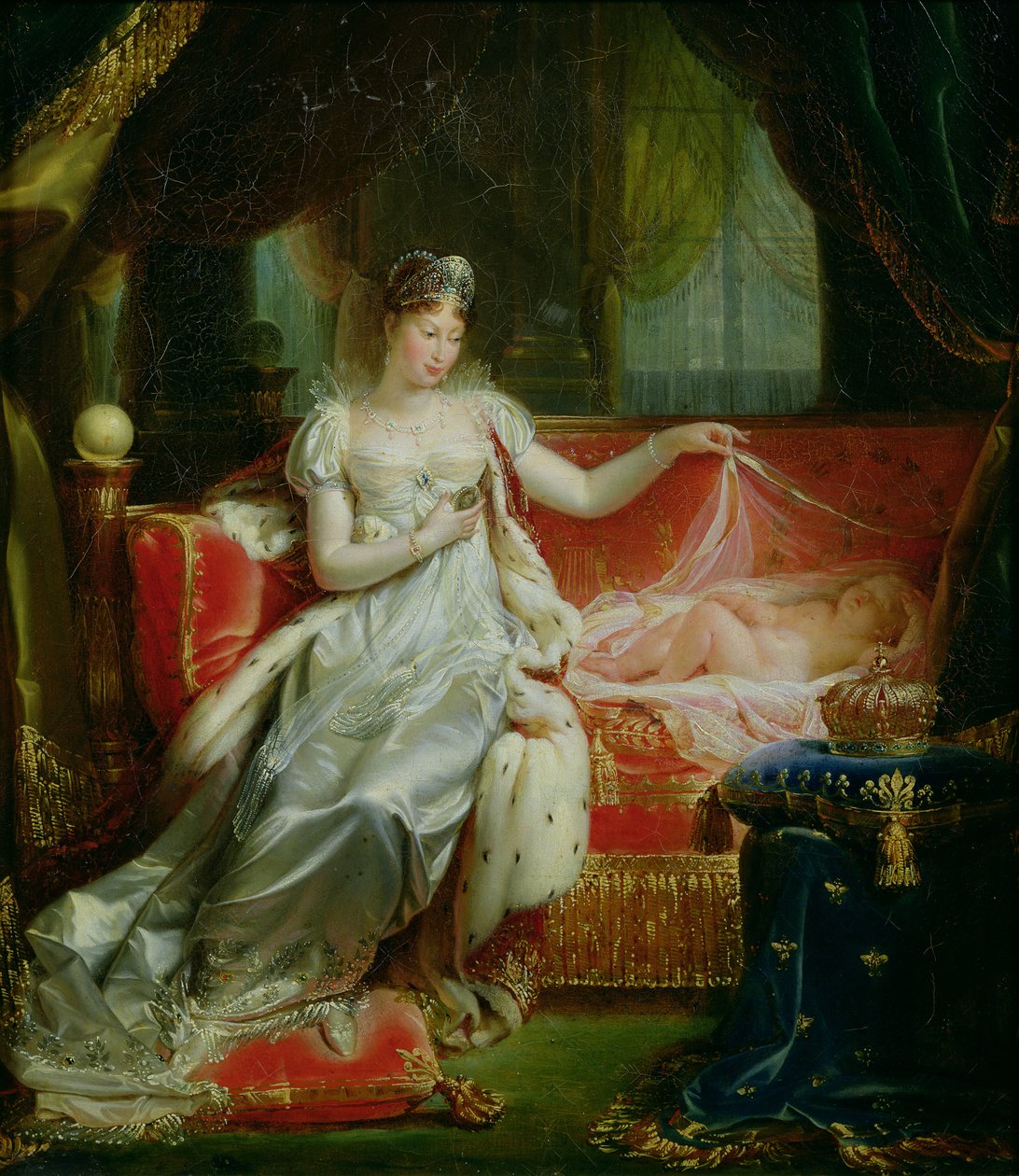 Imperatriz Marie-Louise (1791-1847) e o rei de Roma, 1812 de Joseph Franque