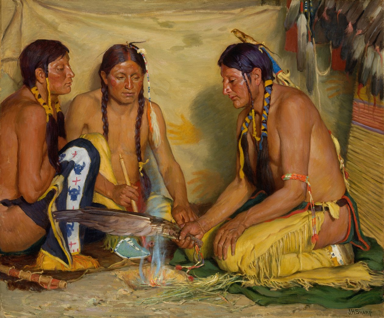 Fazendo Medicina de Erva Doce, Cerimônia Blackfoot de Joseph Henry Sharp