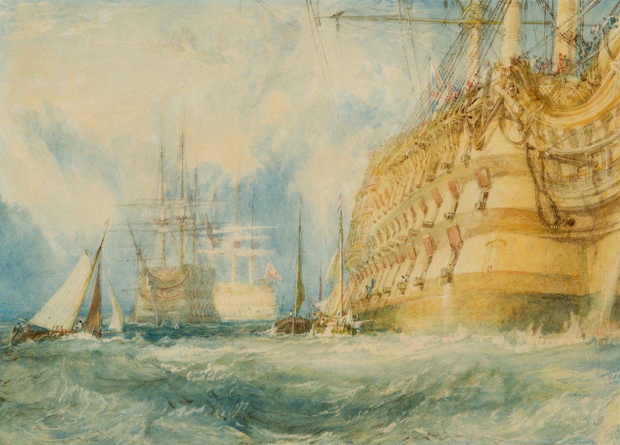 Uma primeira taxa nas lojas, 1818 (lápis e wc aumentados com branco sobre papel) de Joseph Mallord William Turner