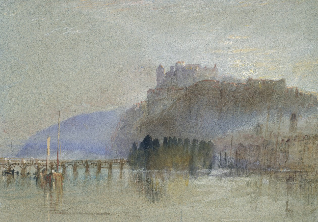 Amboise, c. 1830 (aquarela com bodycolour e caneta e tinta marrom) de Joseph Mallord William Turner