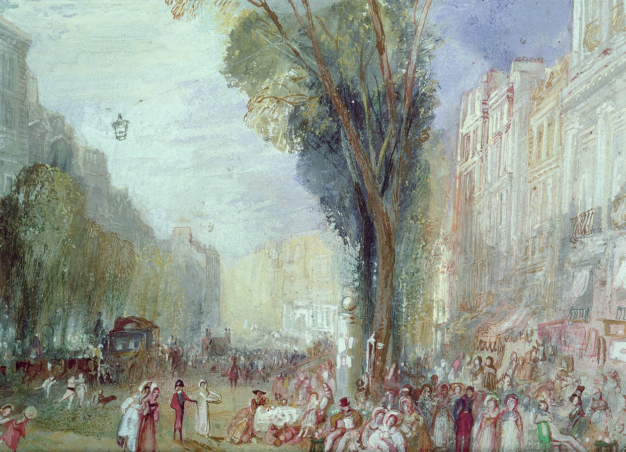 Boulevard des Italiens, Paris de Joseph Mallord William Turner