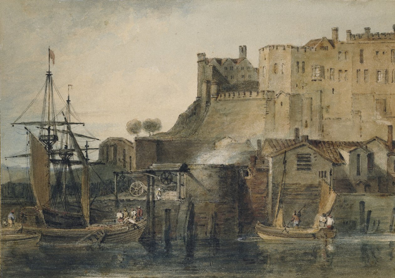 Castelo de Chester, c. 1805 (aquarela sobre grafite, com caneta e tinta e riscar) de Joseph Mallord William Turner