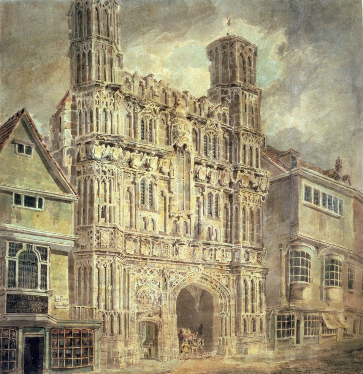 Portão de Christchurch, Canterbury, c.1792-93 de Joseph Mallord William Turner
