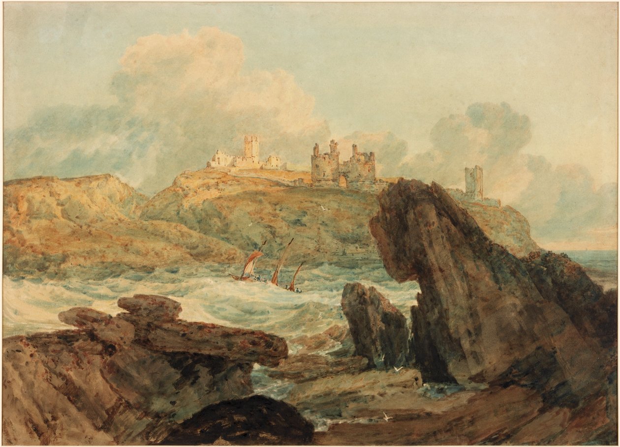 Castelo de Dunstanburgh (bodycolour) de Joseph Mallord William Turner
