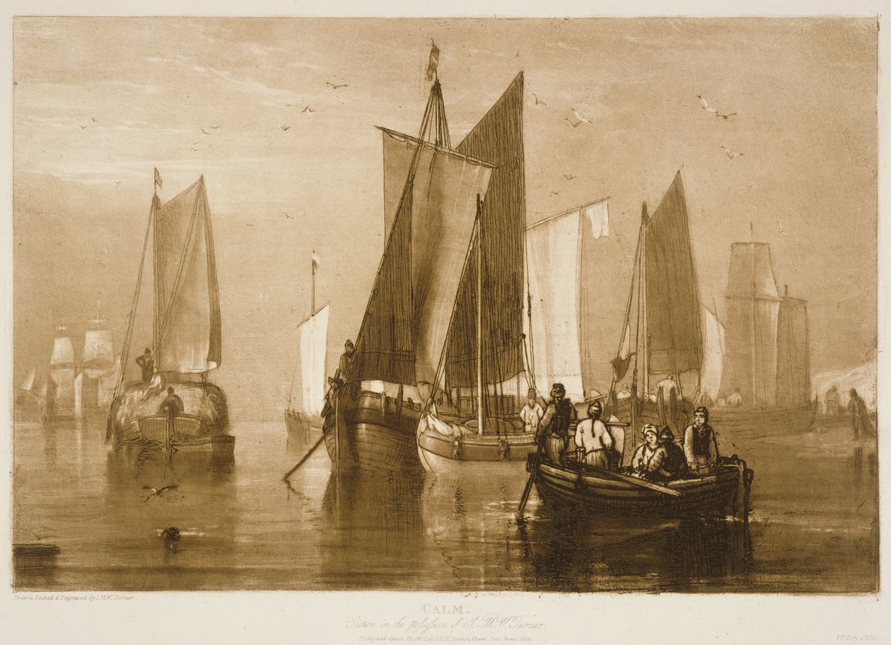 F.44.II Calma, do &39;Liber Studiorum&39;, 1812 de Joseph Mallord William Turner