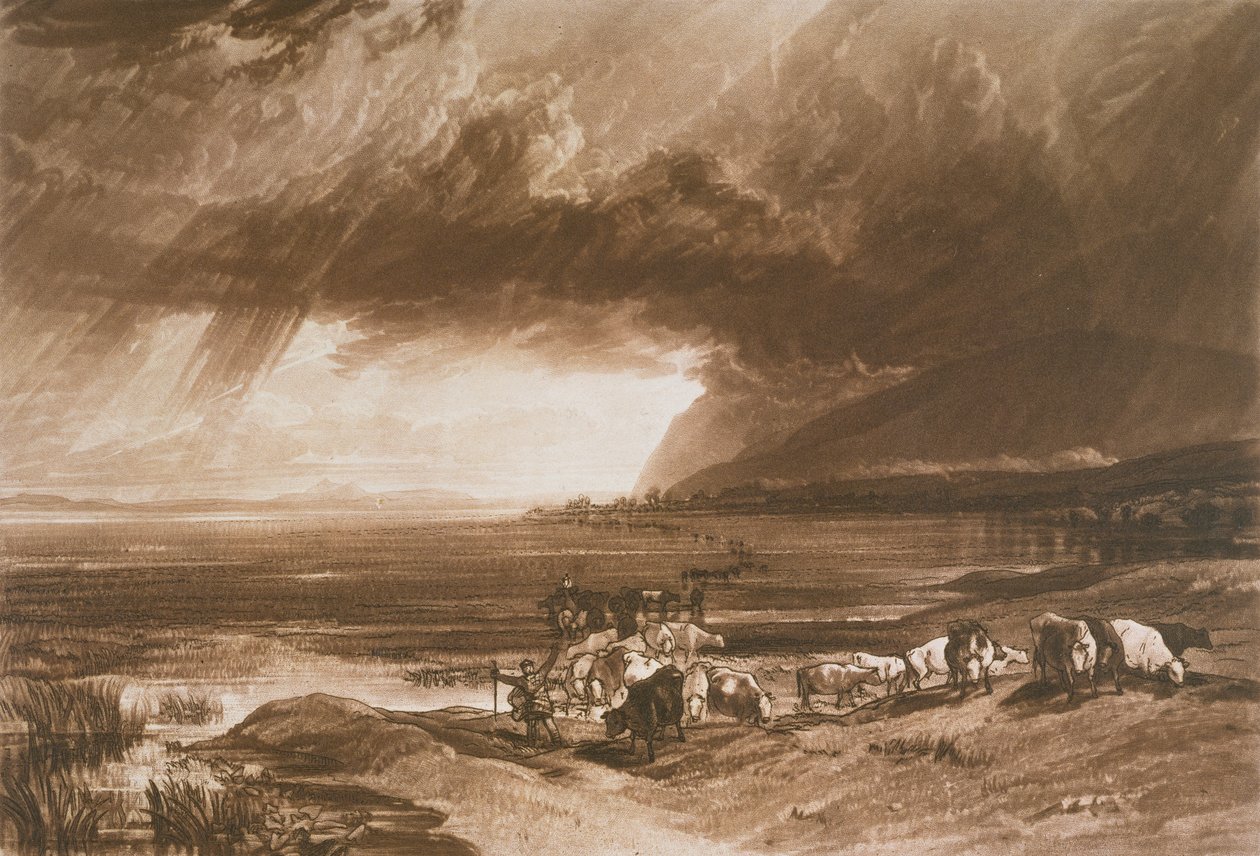 F.52.I Solway Moss, do &39;Liber Studiorum&39;, gravado por Thomas Lupton, 1816 de Joseph Mallord William Turner