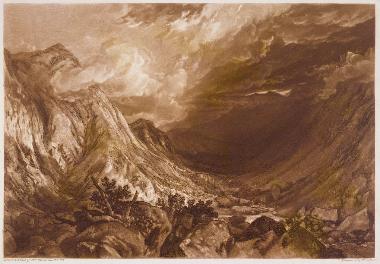 F.69.I Ben Arthur, do &39;Liber Studiorum&39;, gravado por Thomas Lupton, 1819 de Joseph Mallord William Turner