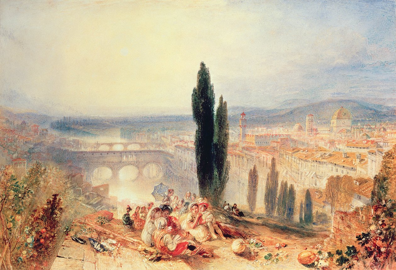 Florença de perto de San Miniato, 1828 de Joseph Mallord William Turner