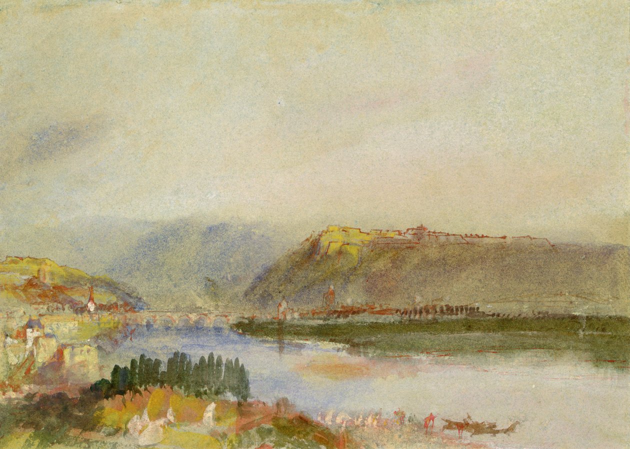 Givet do Norte, c.1839 (guache e wc) de Joseph Mallord William Turner