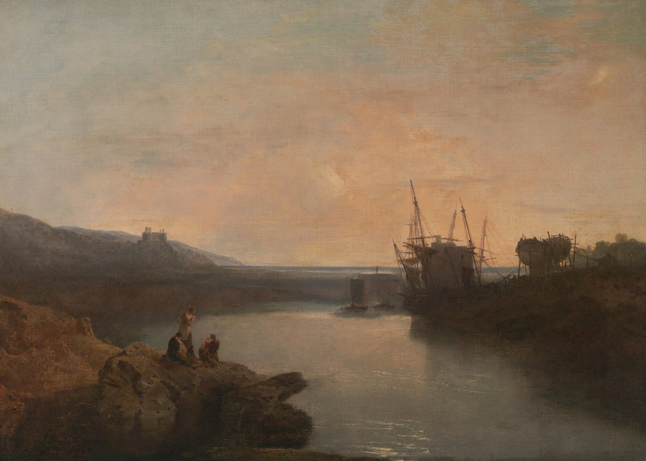 Harlech Castle, a partir de Twgwyn Ferry, Summers Evening Twilight de Joseph Mallord William Turner