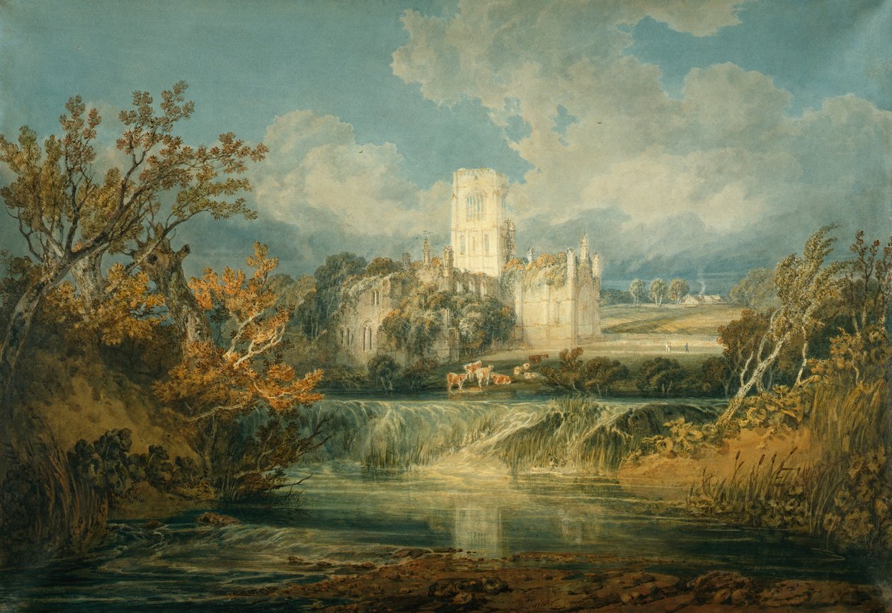 Kirkstall Abbey, Yorkshire, 1797 de Joseph Mallord William Turner