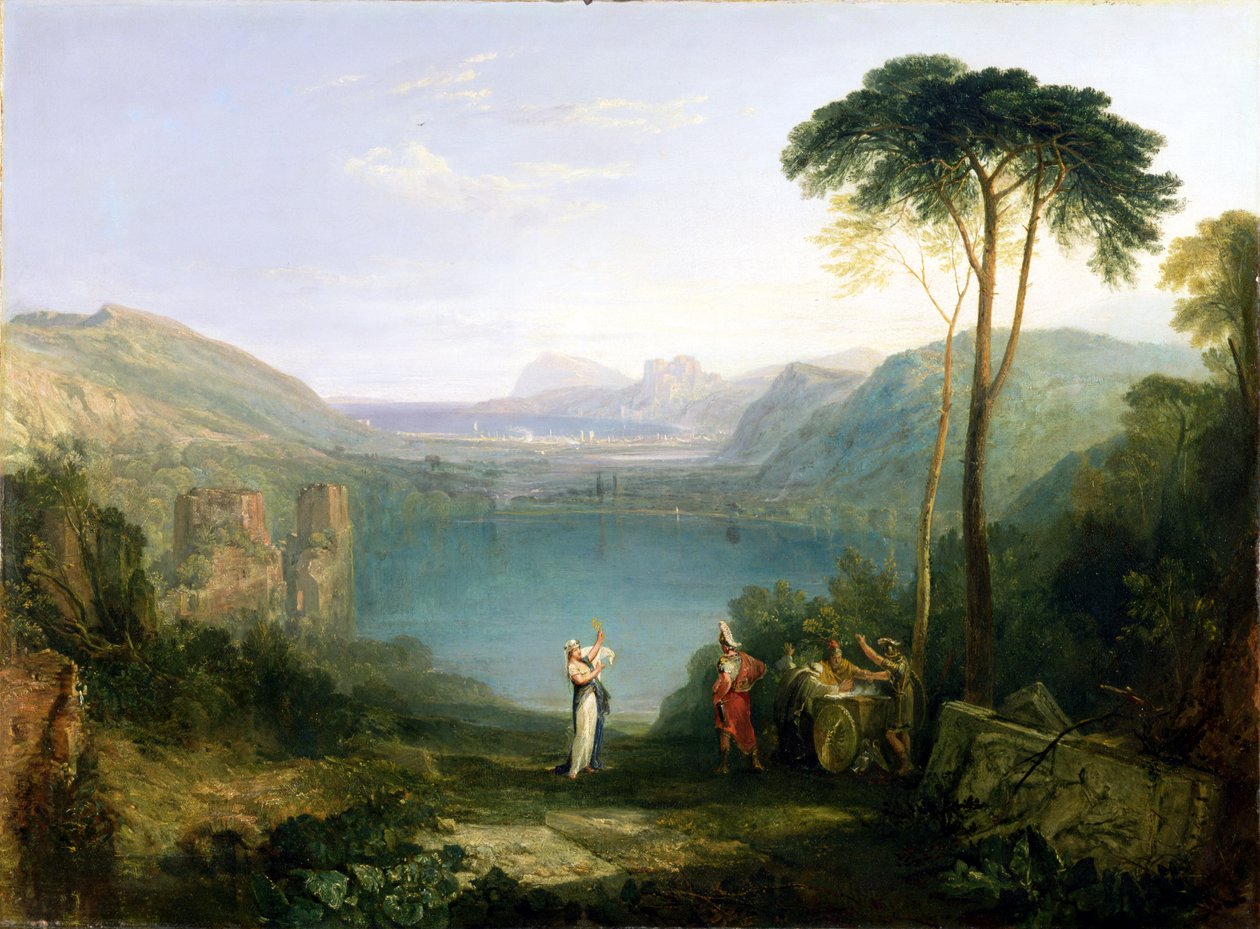 Lago Avernus: Enéias e a Sibila Cumaeana, c.1814-5 de Joseph Mallord William Turner