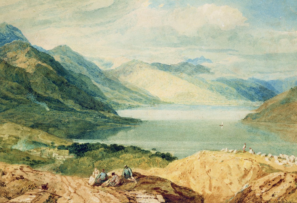 Loch Lomond (wc com caneta no papel) de Joseph Mallord William Turner