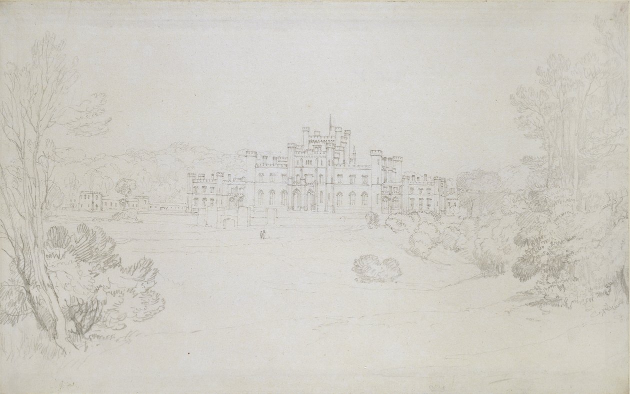 Castelo Lowther, 1809 (grafite em papel de palha) de Joseph Mallord William Turner