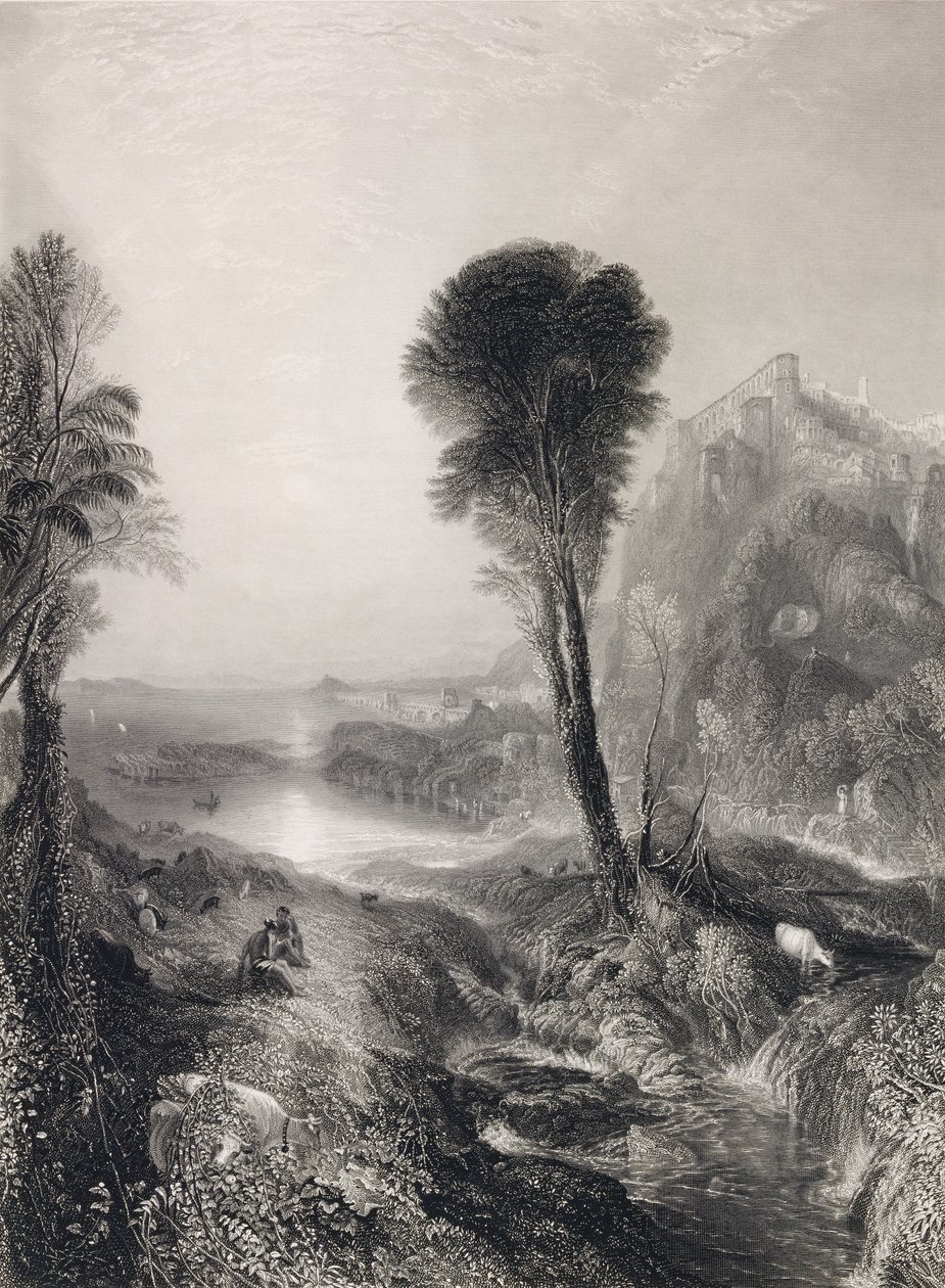 Mercúrio e Argus, gravado por James T. Willmore (1800-63) 1841 (gravura e gravura) de Joseph Mallord William Turner