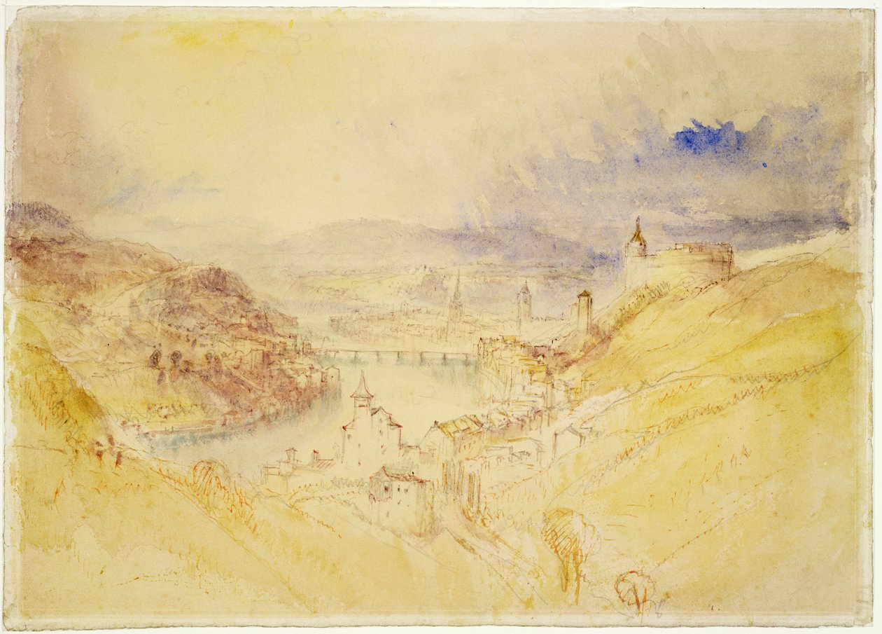 No.0583 Schaffhausen, c.1840-44 (wc e tinta) de Joseph Mallord William Turner