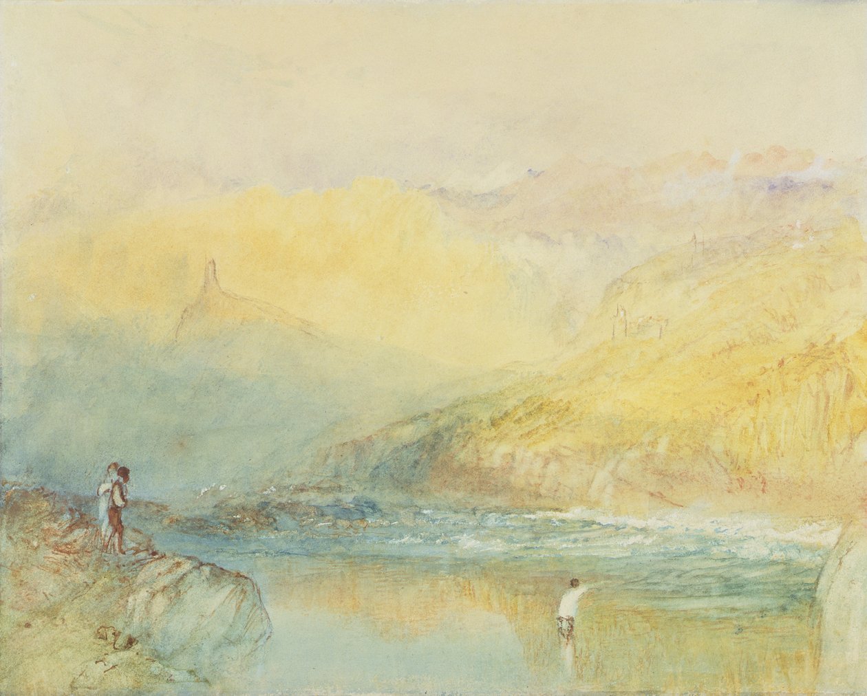 No Mosell, perto de Traben Trarabach, c.1841 (wc e grafite sobre papel) de Joseph Mallord William Turner