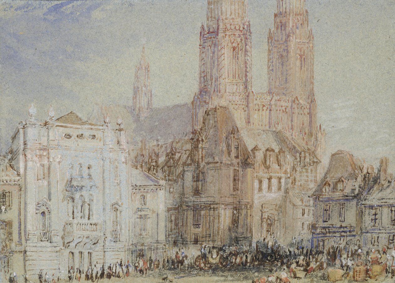 Orleães, c. 1830 (aquarela e bodycolour com caneta e tinta vermelha, marrom e preta) de Joseph Mallord William Turner