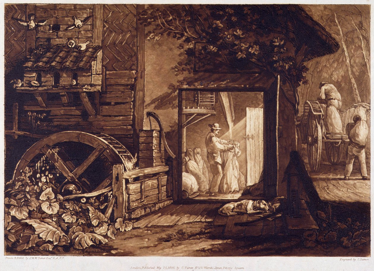 Pembury Mill, Kent, gravado por Charles Turner (1773-1857) 1853-74 de Joseph Mallord William Turner
