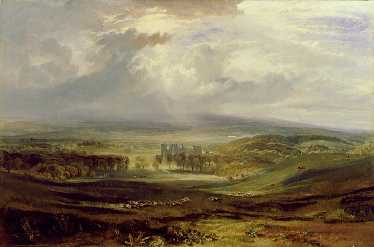Raby Castle, o assento do conde de Darlington, 1817 de Joseph Mallord William Turner