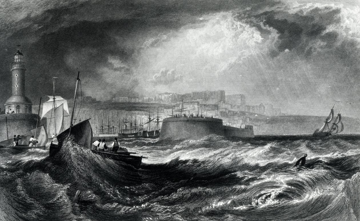 Ramsgate, Kent de &39;vistas pitorescas na costa sul da Inglaterra&39; gravada por Robert Wallis, 1824 de Joseph Mallord William Turner