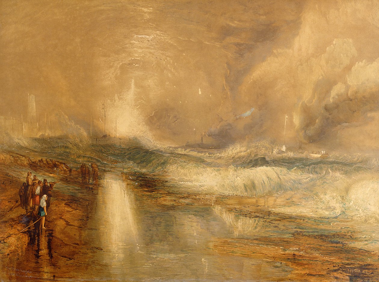 Foguetes e luzes azuis, 1855 (chromolitho) de Joseph Mallord William Turner