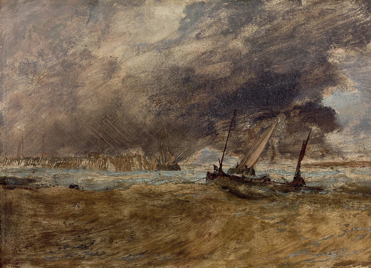 Seapiece com barcos de pesca de Joseph Mallord William Turner