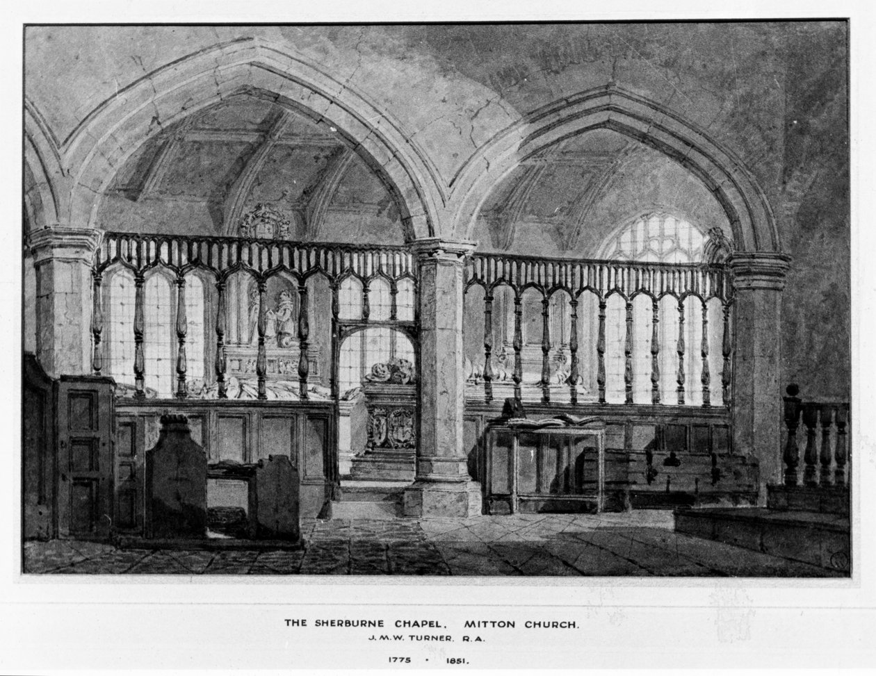 Capela sherburne, igreja mitton, mitton, lancashire de Joseph Mallord William Turner