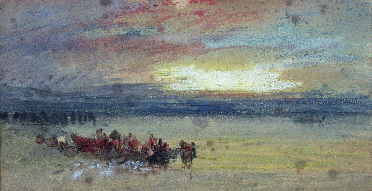 Cena da costa, pôr do sol de Joseph Mallord William Turner