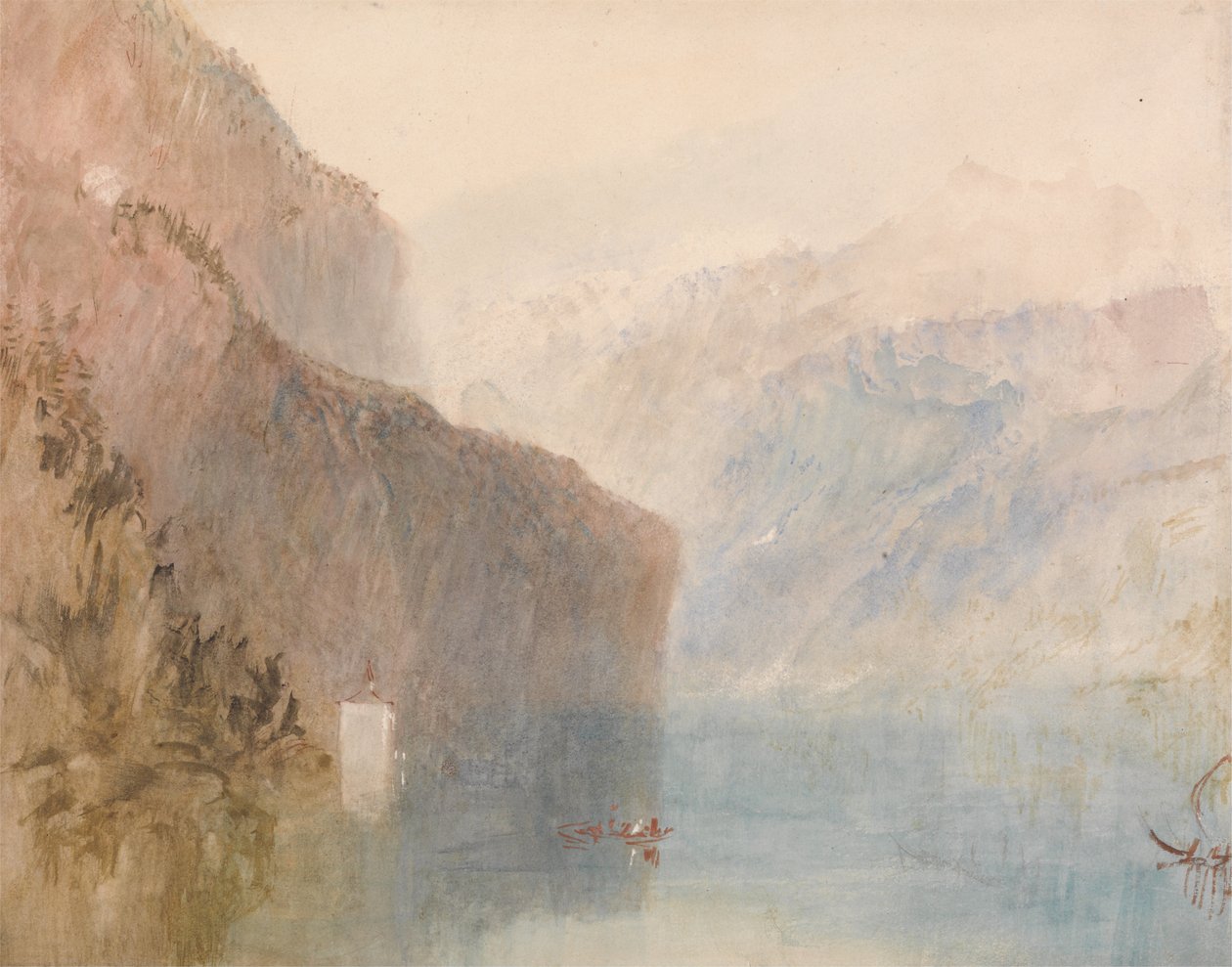 Diz a capela, lago lucerne de Joseph Mallord William Turner