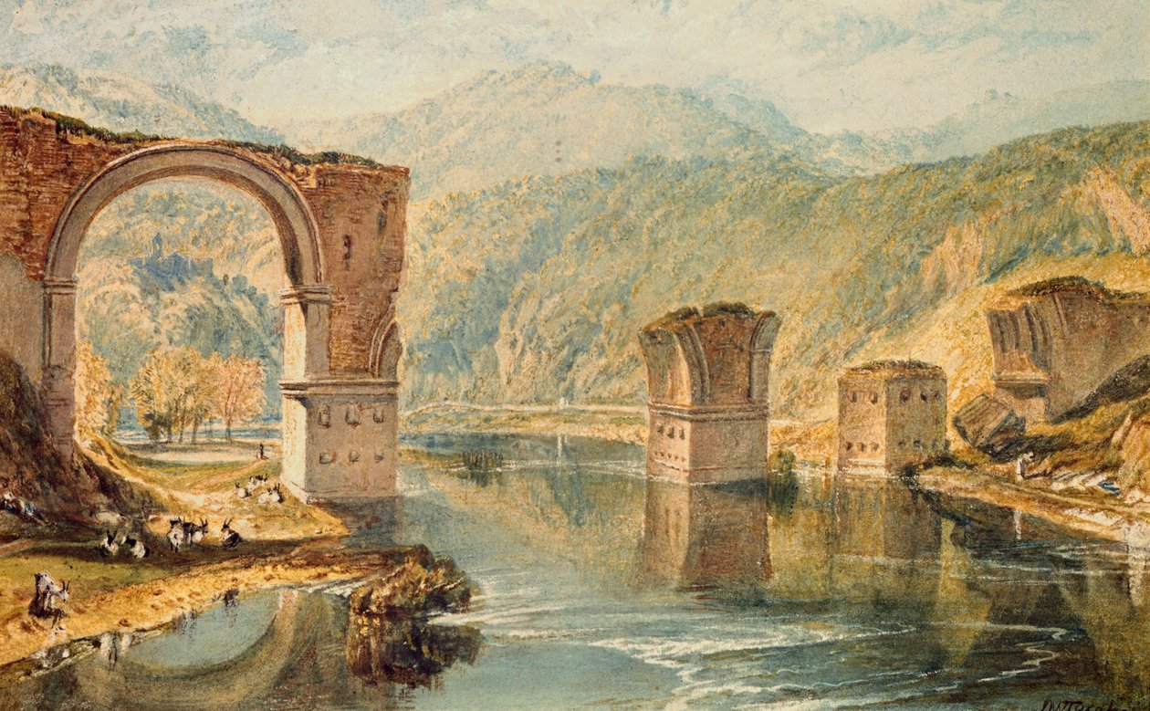 A ponte em Narni de Joseph Mallord William Turner
