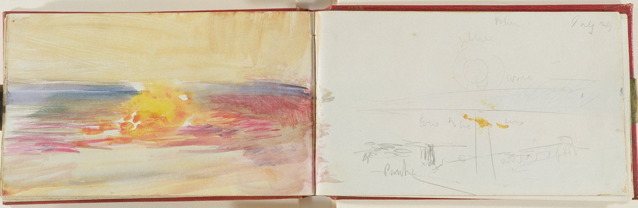 O Canal, c.1845 (grafite e wc no papel) de Joseph Mallord William Turner