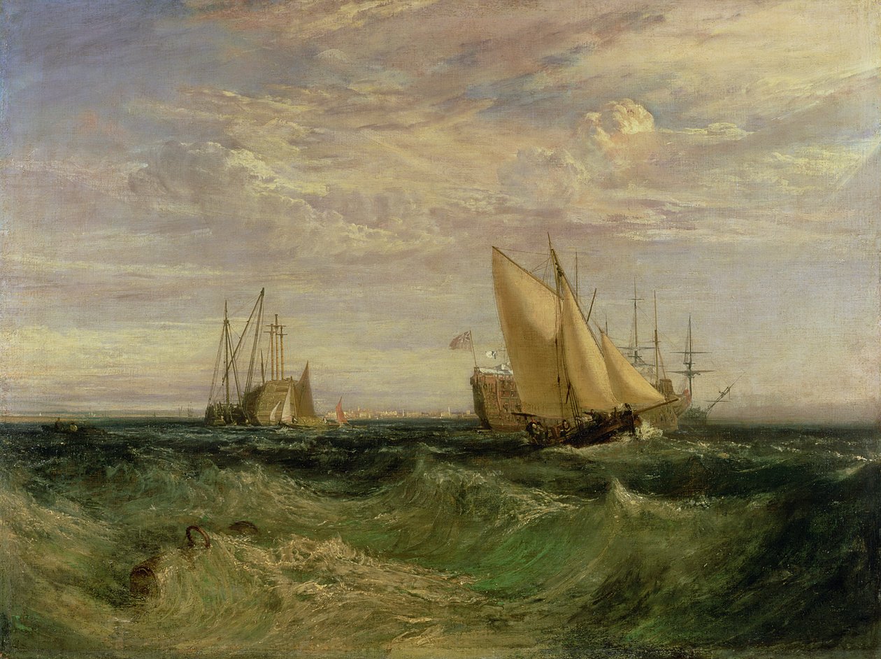 A Confluência do Tamisa e do Medway, c.1808 de Joseph Mallord William Turner