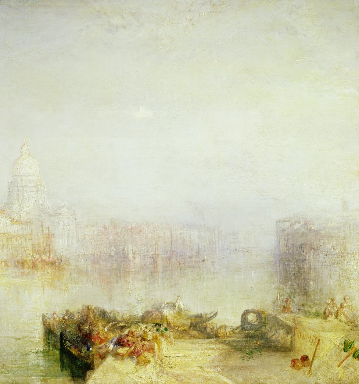 O Dogana e Santa Maria della Salute, Veneza, 1843 (detalhe) de Joseph Mallord William Turner