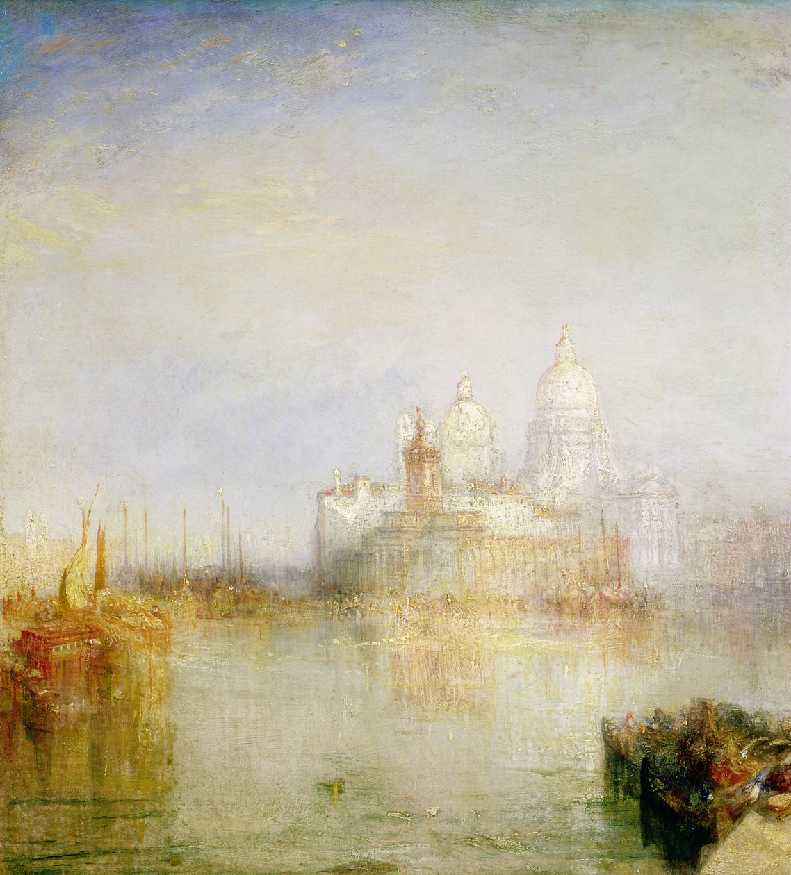 O Dogana e Santa Maria della Salute, Veneza, 1843 (detalhe) de Joseph Mallord William Turner