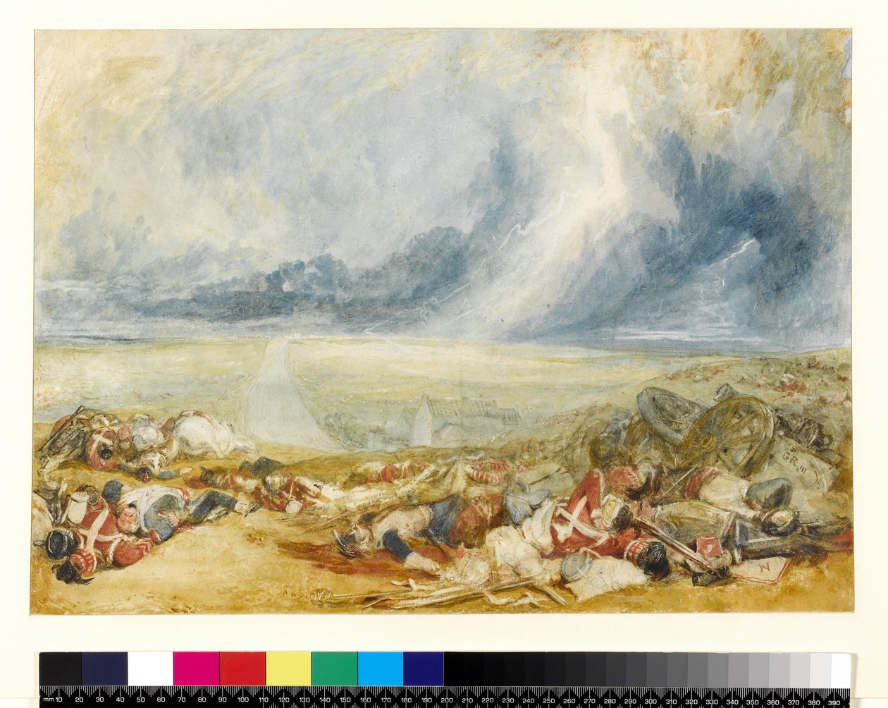 O Campo de Waterloo, c.1817 (wc sobre lápis sobre papel) de Joseph Mallord William Turner