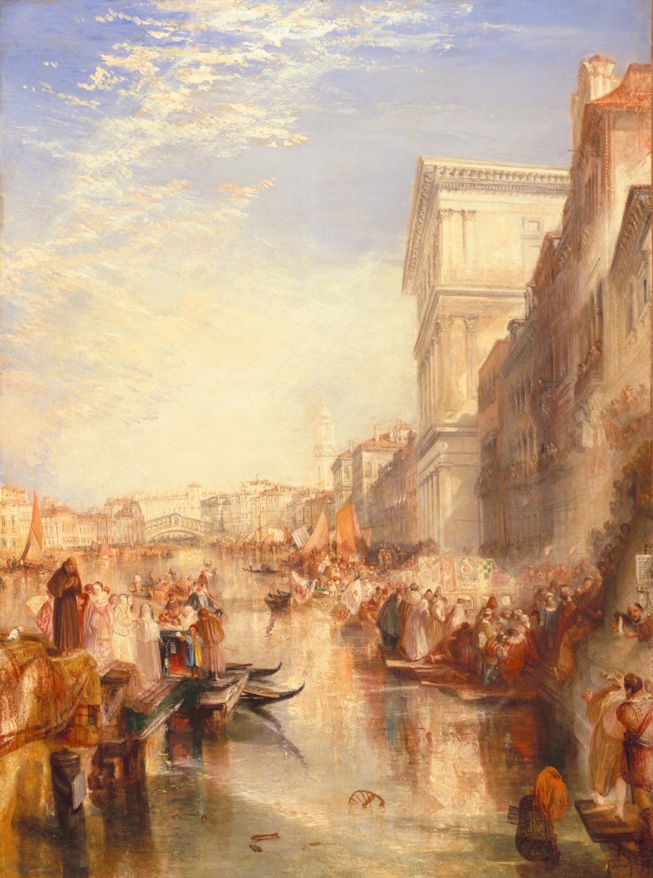 O Grande Canal: Cena - uma rua em Veneza, c.1837 de Joseph Mallord William Turner