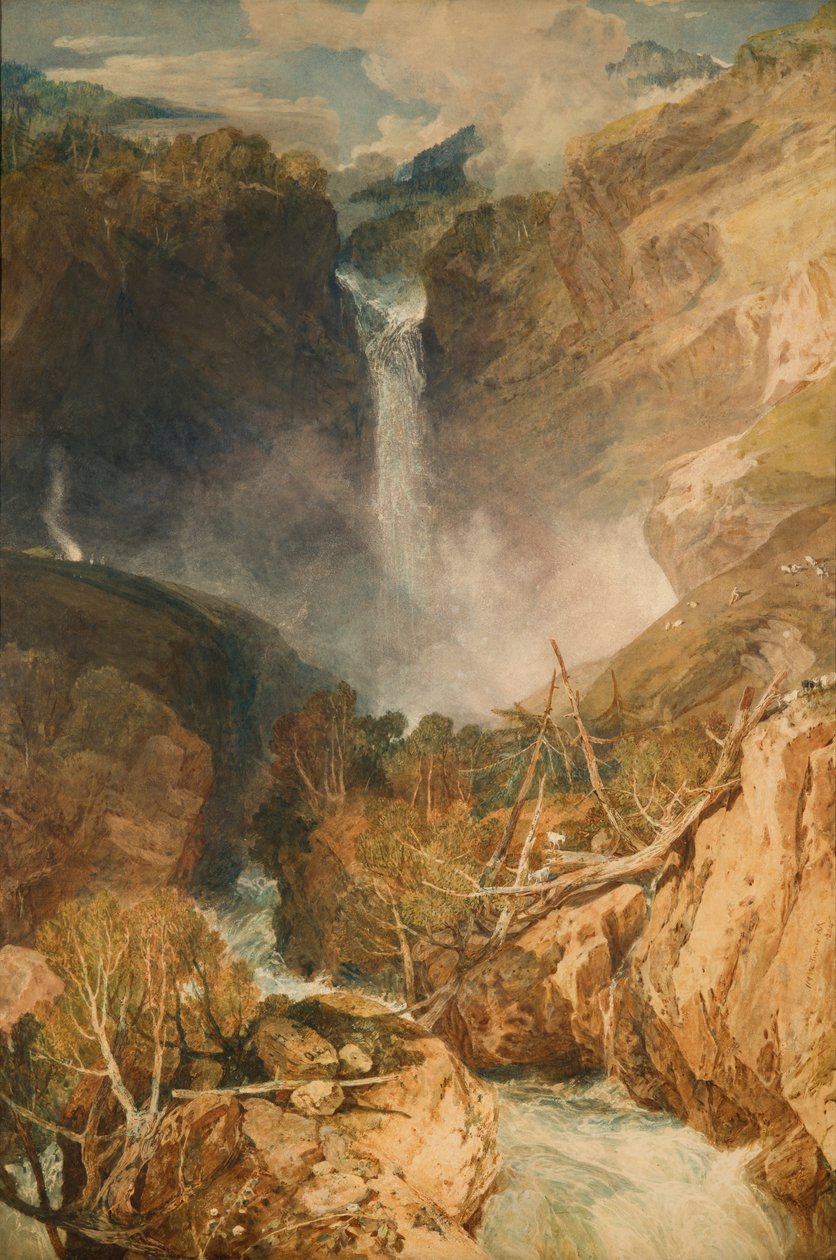 As Grandes Quedas do Reichenbach, 1804 de Joseph Mallord William Turner