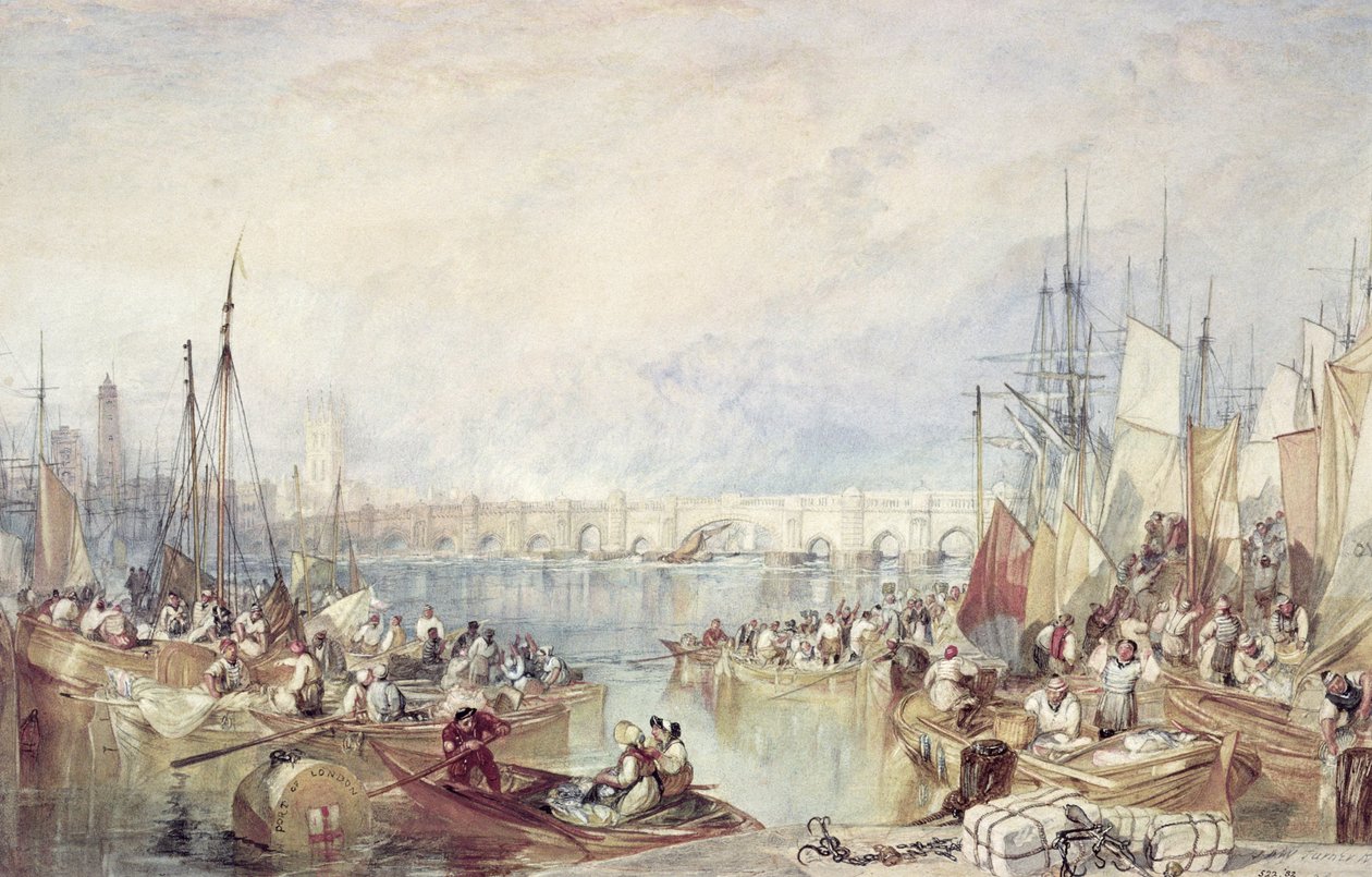 O porto de londres de Joseph Mallord William Turner